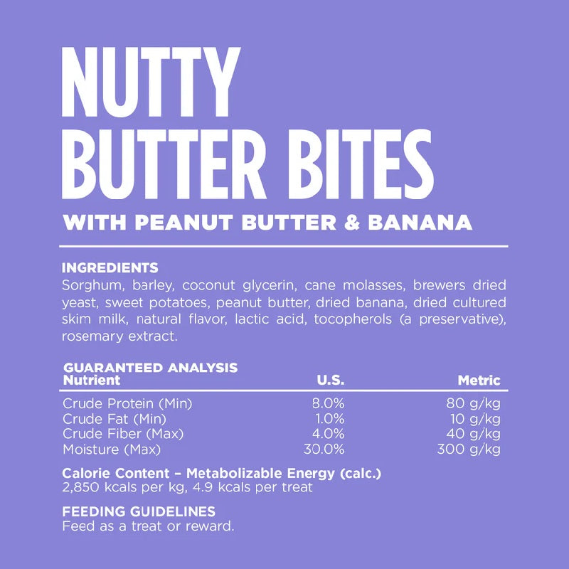 NutriSource Peanut Butter & Banana Nutty Butter Bites 6 oz