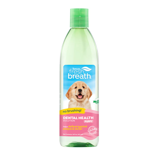 TropiClean Fresh Breath Dental Health Solution Puppy Dental Water Additive