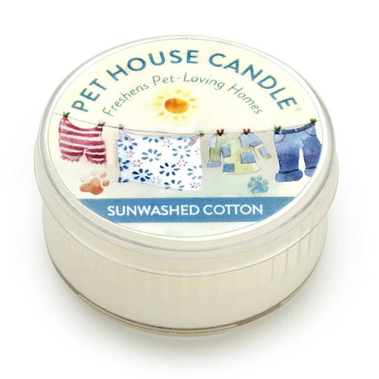 Pet House Sunwashed Cotton Plant-Based Soy Wax Mini Candle 1.5 oz