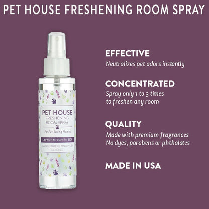 Pet House Lavender Green Tea Freshening Room Spray 4 fl oz