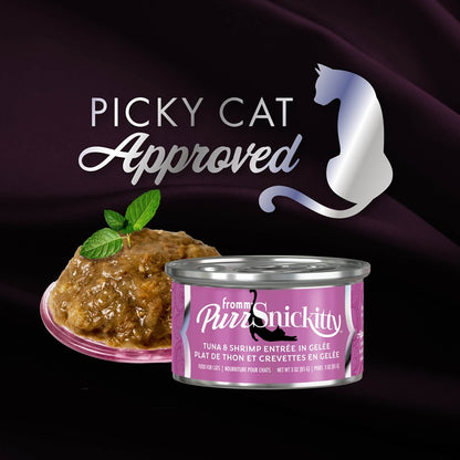 Fromm Purrsnickitty Tuna & Shrimp Entrée in Gelée Canned Cat Food, 3 oz