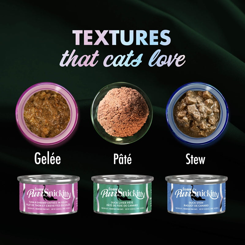 Fromm Purrsnickitty Tuna & Shrimp Entrée in Gelée Canned Cat Food, 3 oz