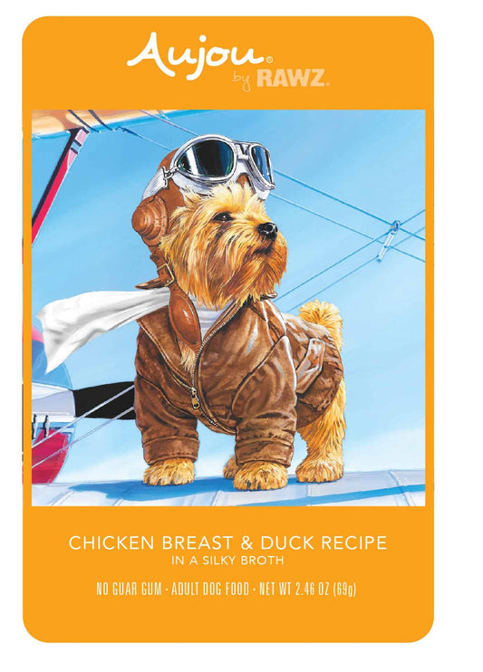 Rawz Chicken Breast & Duck Recipe Pouch Wet Dog Food 2.46 oz