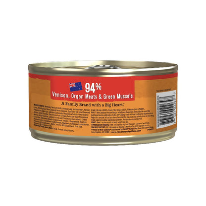 Rawz 94% Venison Recipe with Green Mussels Pate Canned Dog Food 6oz