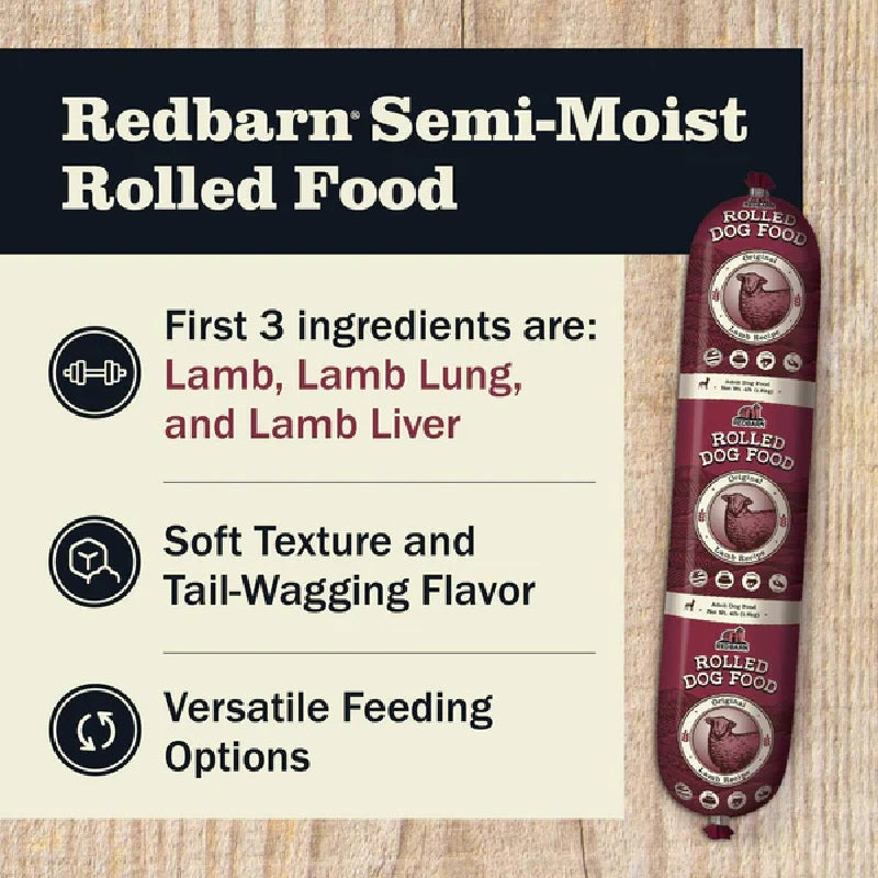 Redbarn Lamb Recipe Rolled Dog Food, 4 lb.