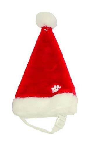 Plush Puppies Holiday Santa Hat Small