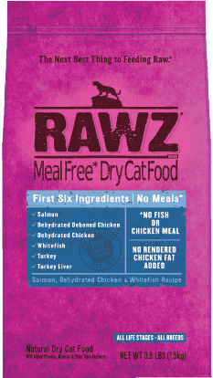 Rawz Salmon, Dehydrated Chicken & Whitefish Cat Food