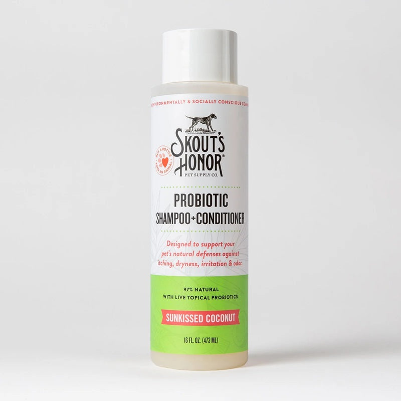 Skout's Honor Sunkissed Coconut Probiotic Shampoo + Conditioner 16 oz.