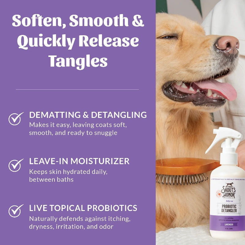 Skout's Honor Probiotic Detangler Lavender for Dogs 8 oz