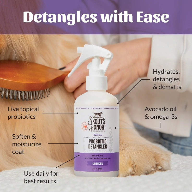 Skout's Honor Probiotic Detangler Lavender for Dogs 8 oz
