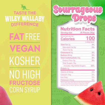 Wiley Wallaby Sourrageous Drops 6 oz