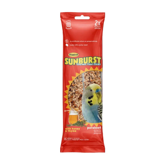 Higgins Sunburst Gourmet Treat Sticks Honey & Thyme for Parakeet 2.1 oz