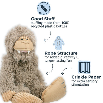 Tall Tails Stuffless Bigfoot with Squeaker Toy