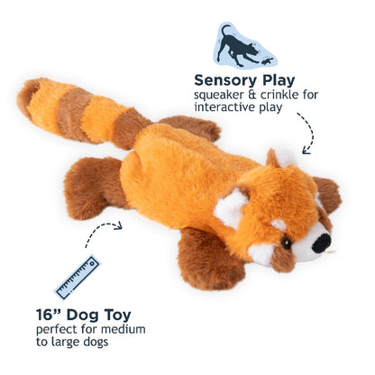 Tall Tails Stuffless Red Panda Squeaker Dog Toy