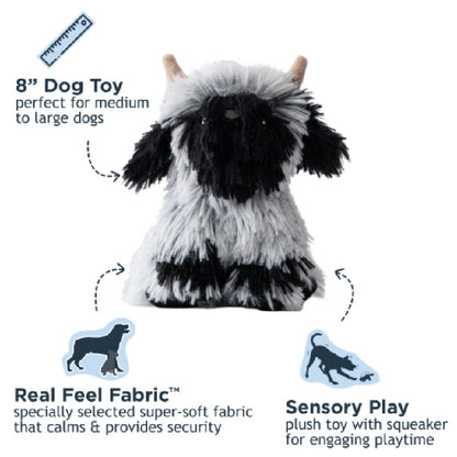 Tall Tails Highland Sheep with Squeaker Dog Toy