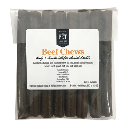 The Pet Gourmet Beef Chews Dog Treats, 8 Pack