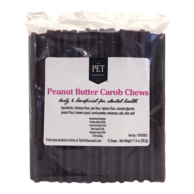 The Pet Gourmet Peanut Butter Carob Chews Dog Treats, 8 Pack