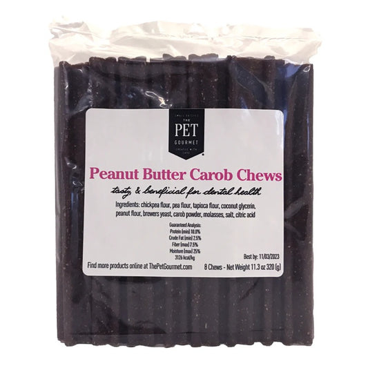 The Pet Gourmet Peanut Butter Carob Chews Dog Treats, 8 Pack