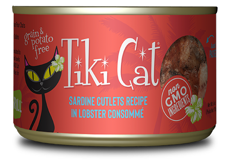 Tiki Cat Grill Sardine Cutlets in Lobster Consomme Grain-Free Canned Cat Food