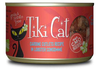 Tiki Cat Grill Sardine Cutlets in Lobster Consomme Grain-Free Canned Cat Food