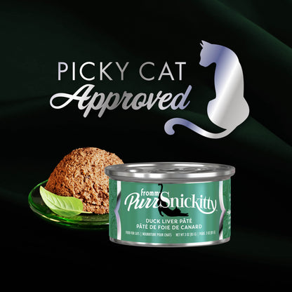 Fromm Purrsnickitty Duck Liver Pate Canned Cat Food, 3 oz