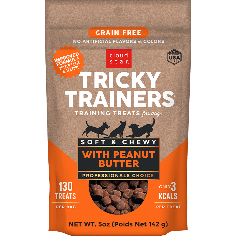 Cloud Star Tricky Trainers Soft & Chewy Peanut Butter Flavor Grain-Free Dog Treats 5 oz