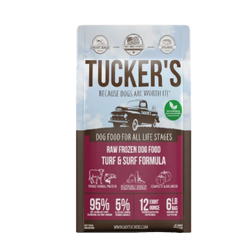 Tucker's Turf & Surf Raw Frozen Dog Food 6 LB