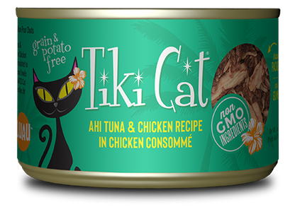 Tiki Cat Luau Ahi Tuna & Chicken in Chicken Consomme Grain-Free Canned Cat Food