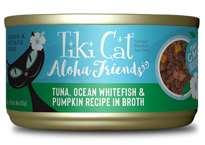 Tiki Cat Aloha Friends Tuna with Ocean Whitefish & Pumpkin Grain-Free Wet Cat Food