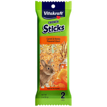 Load image into Gallery viewer, Vitakraft Crunch Sticks Carrot &amp; Honey Rabbit Treat
