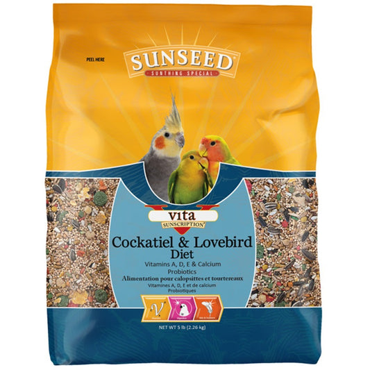 Sunseed vita Cockatiel & Lovebird diet 5lb
