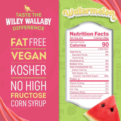 Wiley Wallaby Watermelon Licorice 10 oz