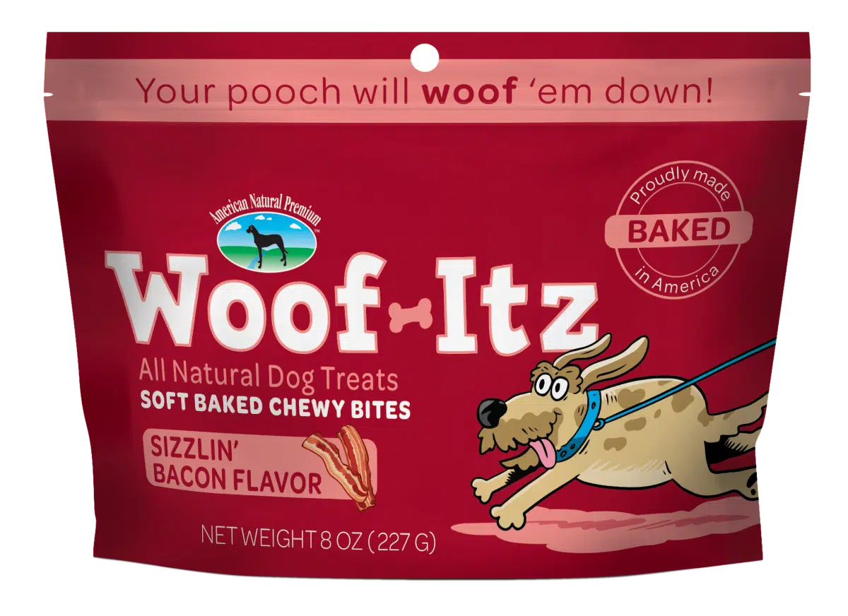 American Natural Premium Woof-Itz Sizzlin' Bacon Dog Treats