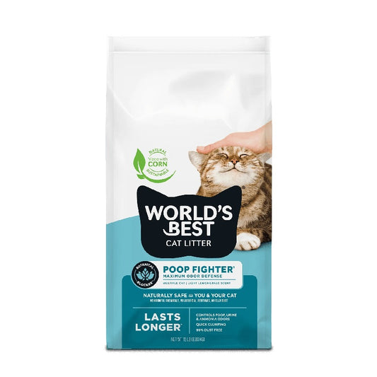 World's Best Cat Litter Poop Fighter Maximum Odor Defense, 15lb