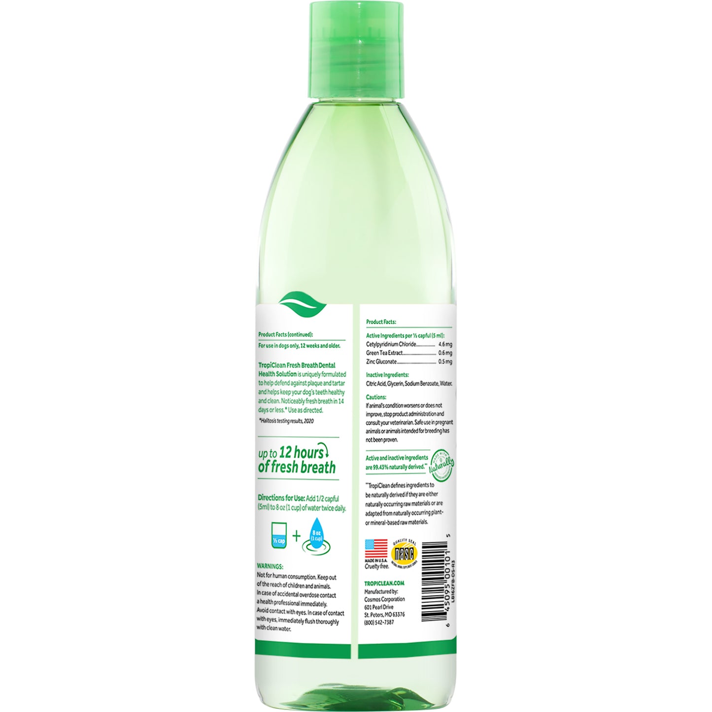 TropiClean Fresh Breath Dental Health Solution Dog Dental Water Additive