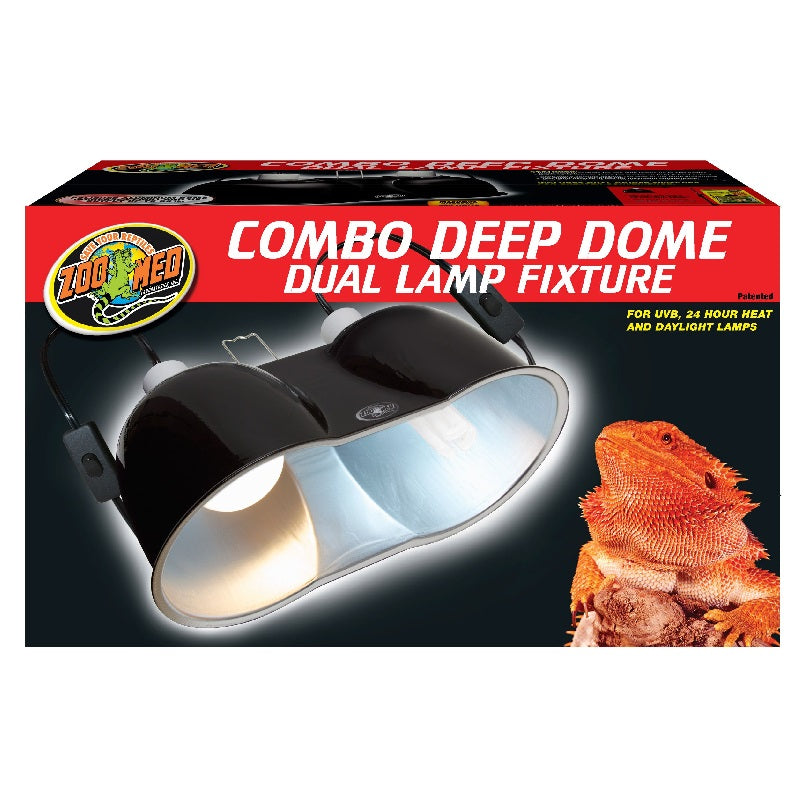 Zoo Med Combo Deep Dome Dual Lamp Fixture