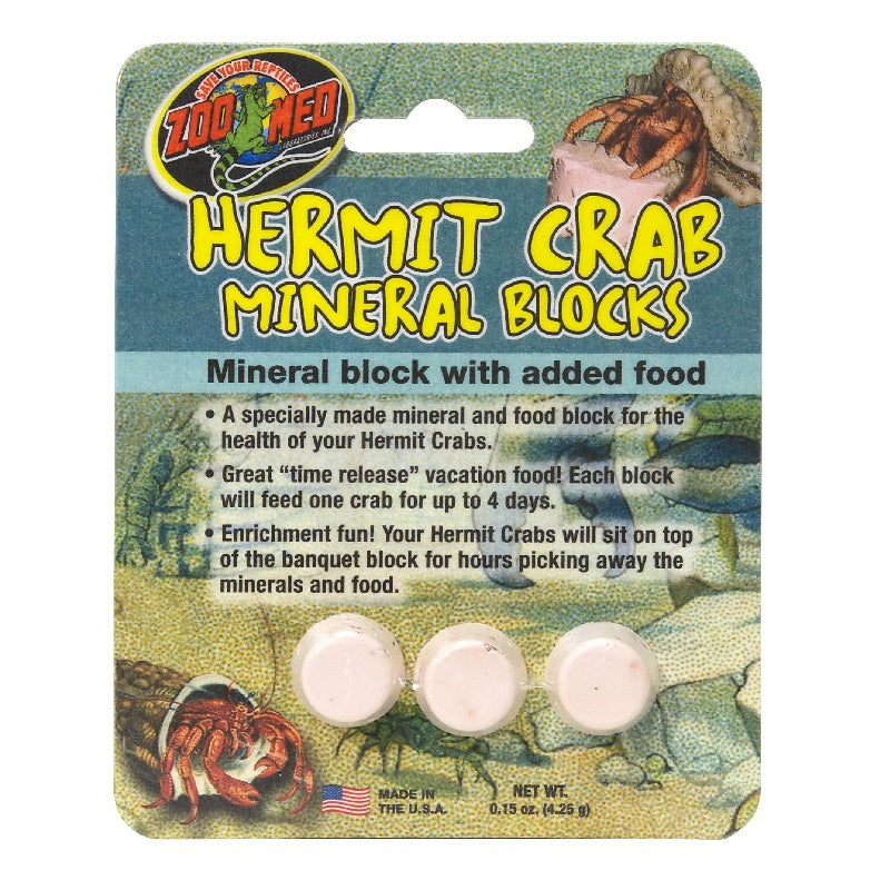 Zoo Med Mineral Block Hermit Crab Supplement 3 Count