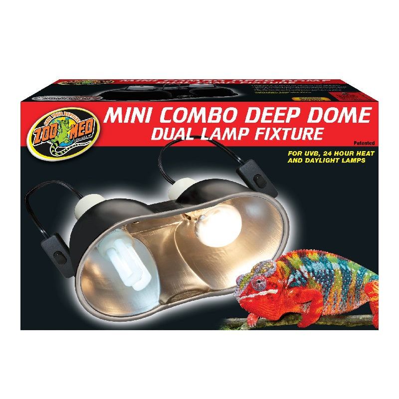 Zoo Med Mini Combo Deep Dome Dual Lamp Fixture