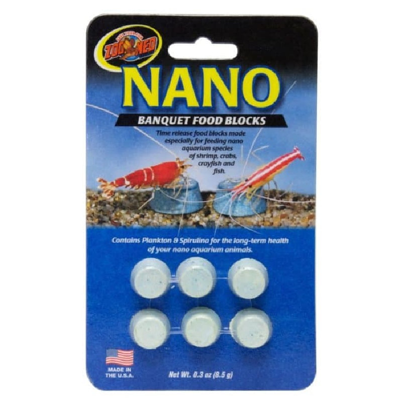 Zoo Med Nano Banquet Time Released Feeding Blocks, .3 oz