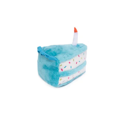 Zippy Paws Birthday Cake Dog Toy, Blue