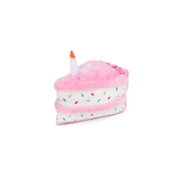 Zippy Paws Birthday Cake Dog Toy, Pink