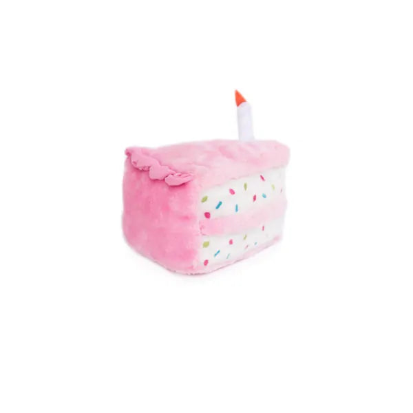 Zippy Paws Birthday Cake Dog Toy, Pink