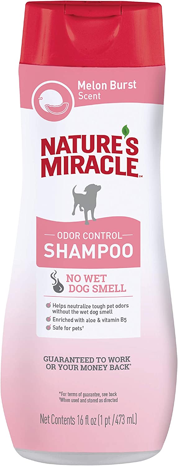 Nature's Miracle Odor Control Shampoo for Dogs Melon Burst 16 oz.