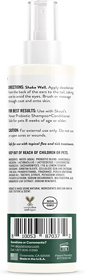 Skout's Honor Probiotic Deodorizer for Dogs & Cats Evergreen 8 oz.