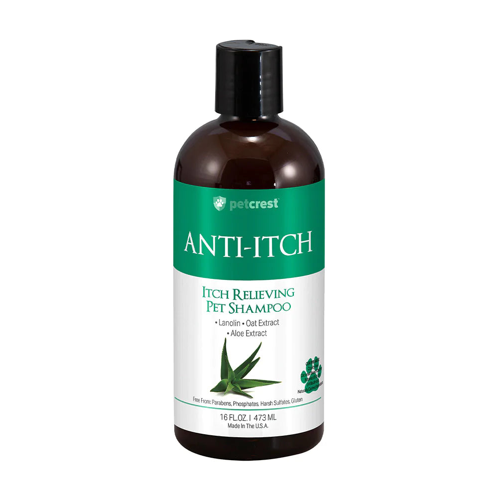 Petcrest Anti-Itch Shampoo for Dogs & Cats 16 oz.