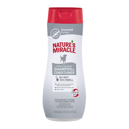 Nature's Miracle Hypoallergenic Shampoo for Dogs Unscented, 16 oz.