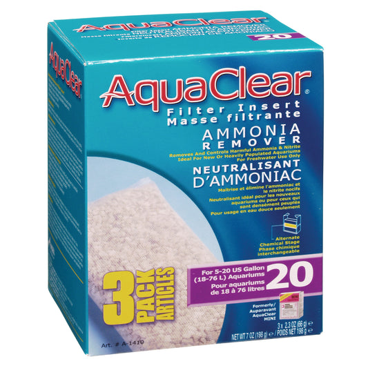 AquaClear Ammonia Remover 20 Media Insert 3 pack