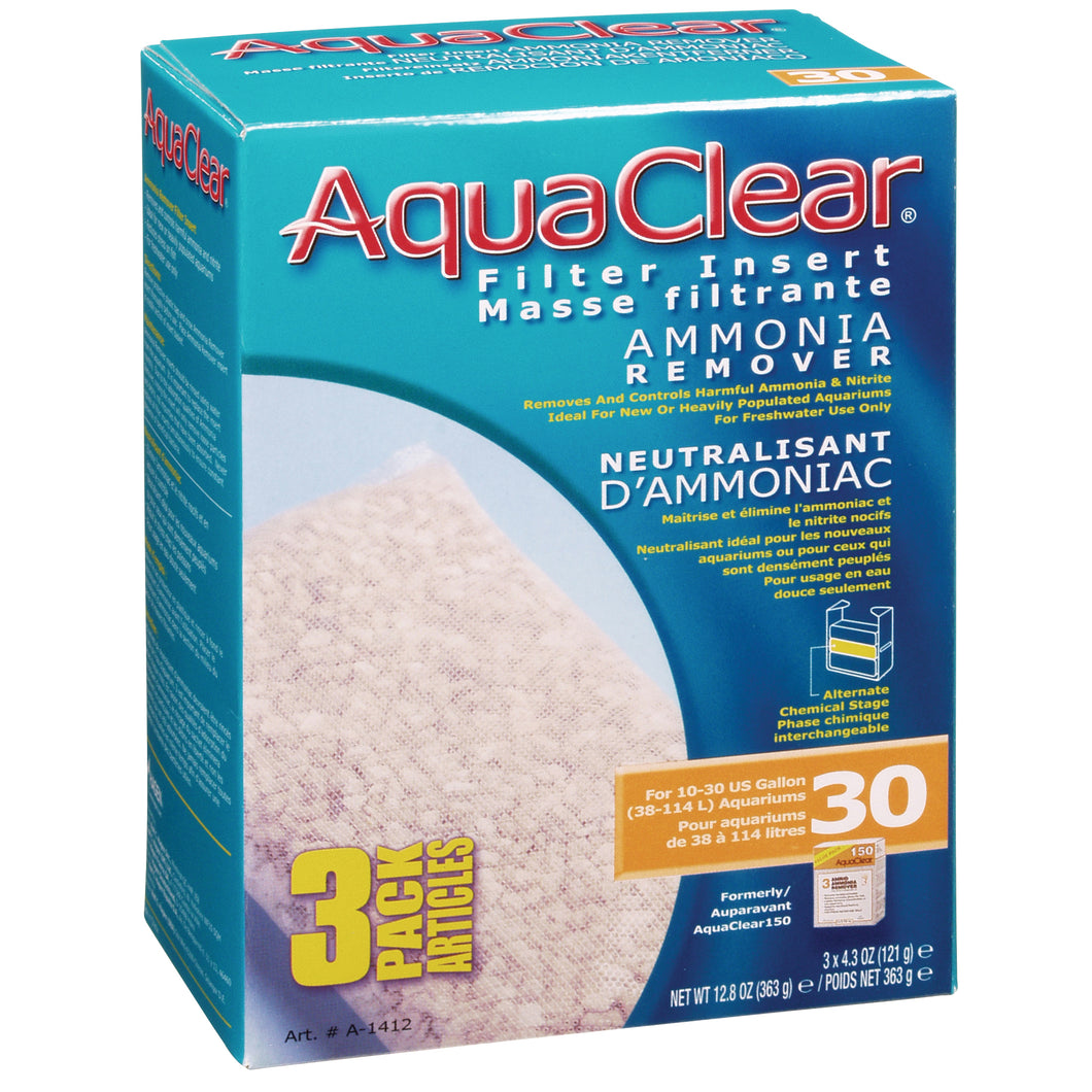 AquaClear Ammonia Remover 30 Media Insert 3 Pack