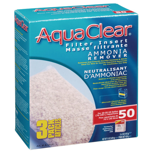 AquaClear Ammonia Remover 50 Media Insert 3 Pack