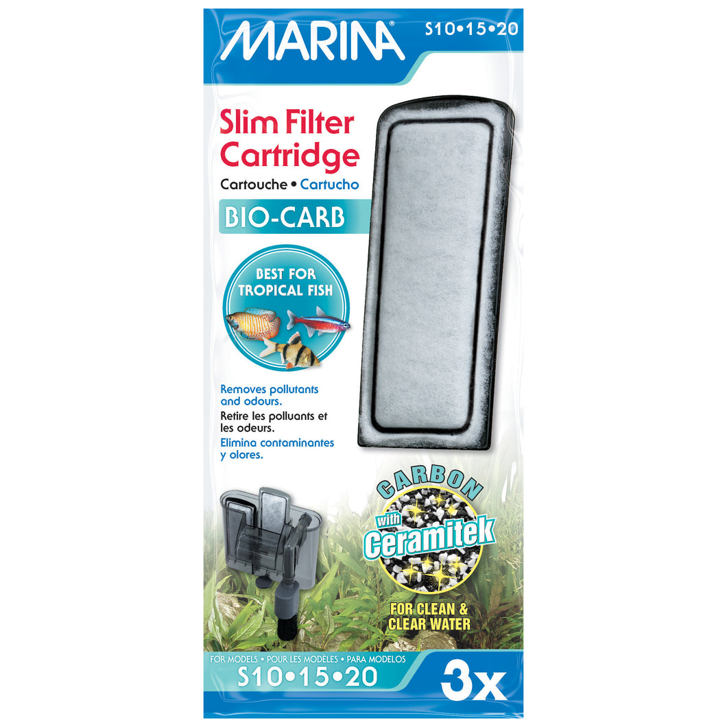 Marina Slim Filter Cartridge Bio-Carb 3 Pack